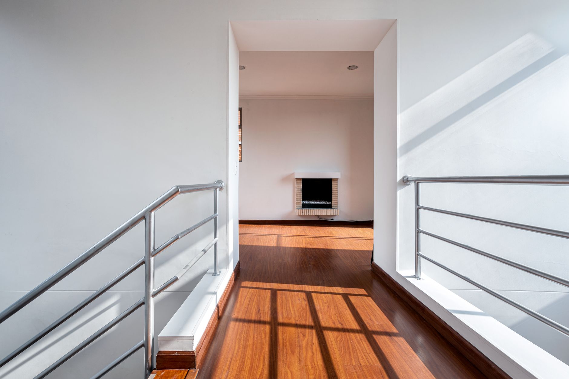 Front room of a terraced property prepared for a viewing